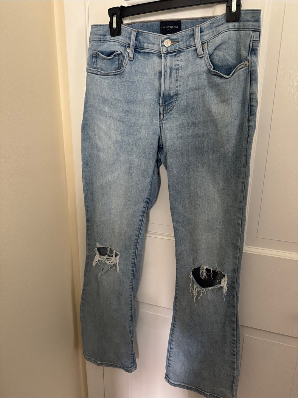 Lucky Brand Light Blue Distressed Bootcut Jeans